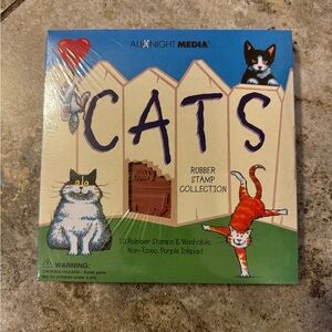 NIB Cats Collection Foam Mount 10 Rubber Stamp Set #7050K Kittens